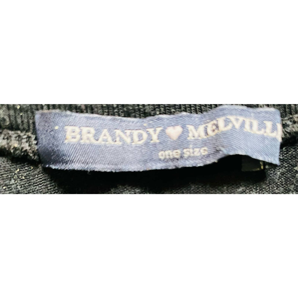 Brandy Melville Eliana Open Tulip Back Black Soft Stretchy Muscle Cotton Shirt - Picture 7 of 8